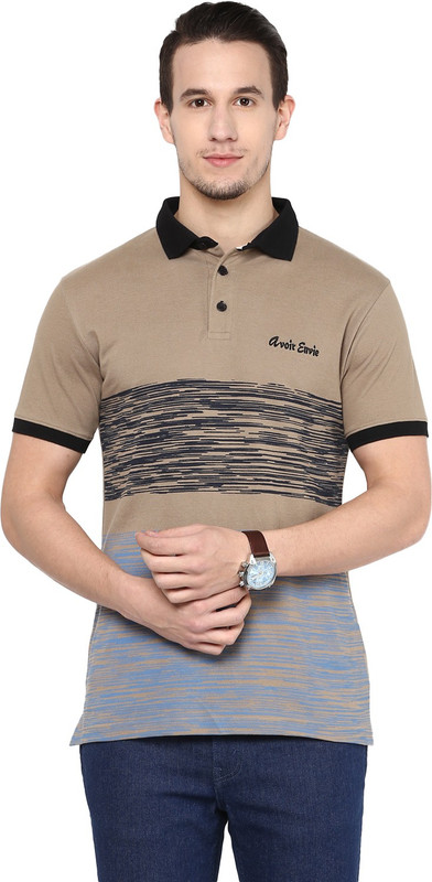 Avoir Envie Printed Men Polo Neck Multicolor T-Shirt
