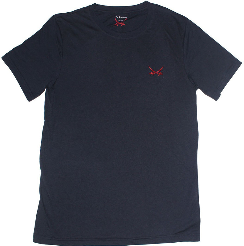2swords Solid Men Round Neck Dark Blue T-Shirt