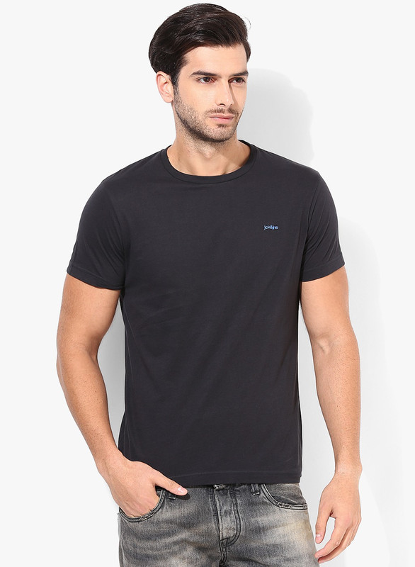 Jack & Jones Solid Men Round Neck Brown T-Shirt