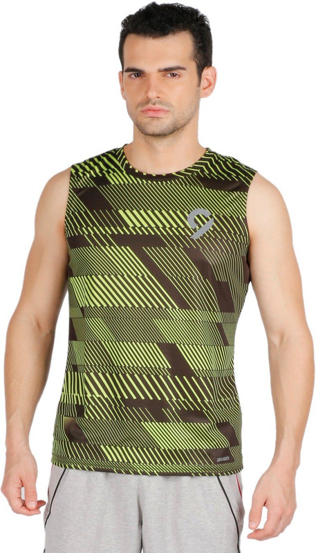 Vector X Printed Men Round Neck Green T-Shirt