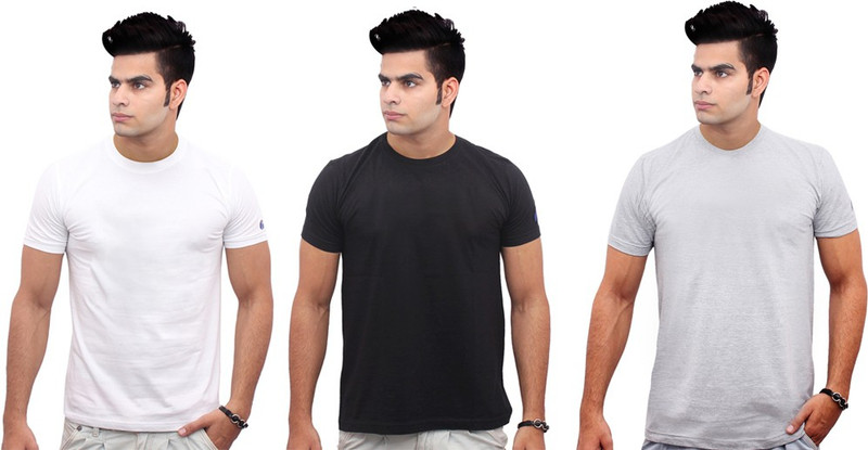 Jazzmyride Graphic Print Men Round Neck Black, White, Grey T-Shirt(Pack of 3)