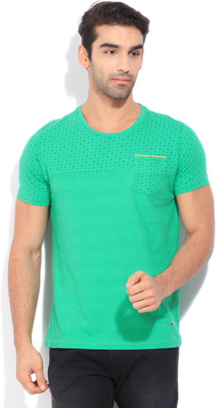 WROGN Printed Men Round Neck Green T-Shirt WROGN Printed Men Round Neck Green T-Shirt