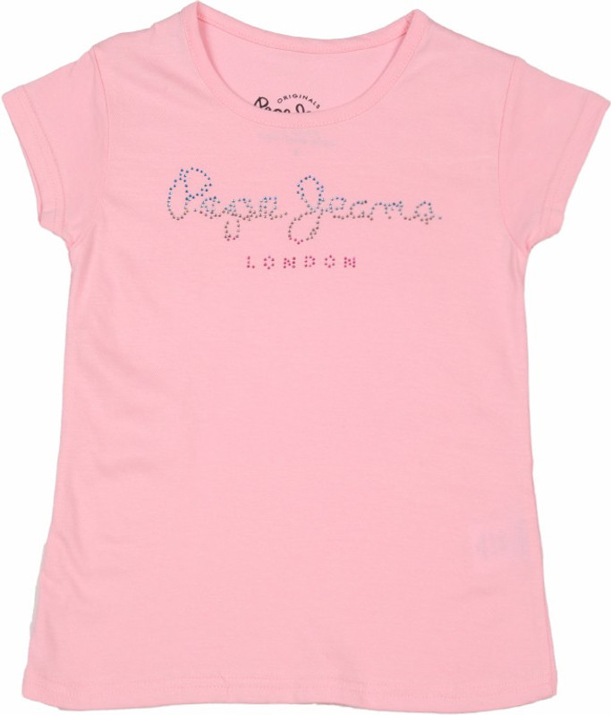 dummy Girls Solid T Shirt(Pink)