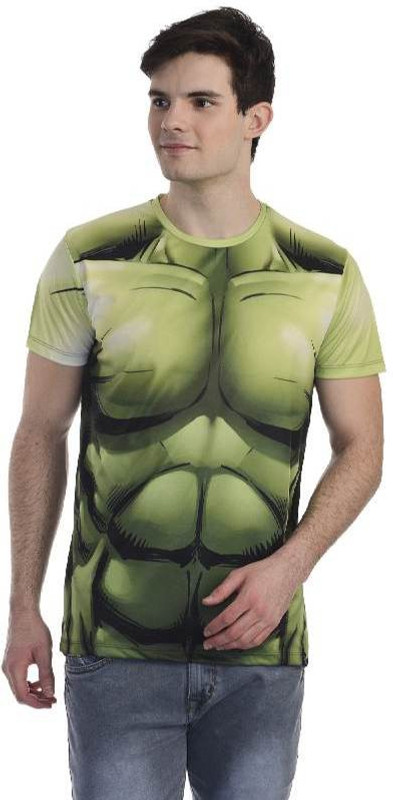 Hulk Printed Men Round or Crew White T-Shirt