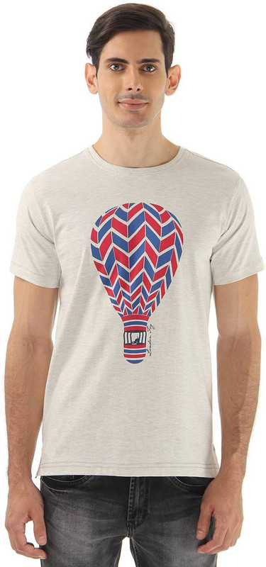 London Fog Graphic Print Men Round Neck Grey T-Shirt London Fog Graphic Print Men Round Neck Grey T-Shirt