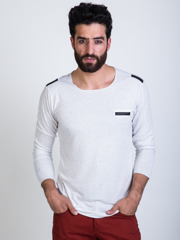 Mr Button Solid Men Round Neck White T-Shirt
