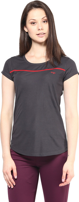 Berge Solid Women Round Neck Grey T-Shirt