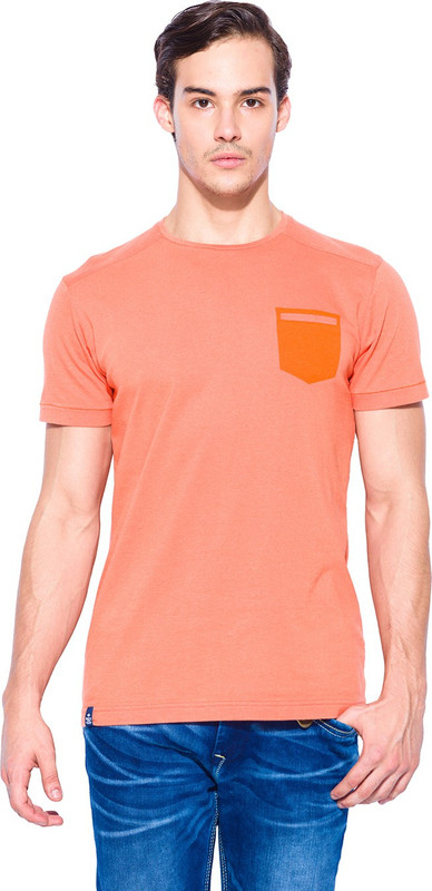 Mufti Solid Men Round Neck Orange T-Shirt