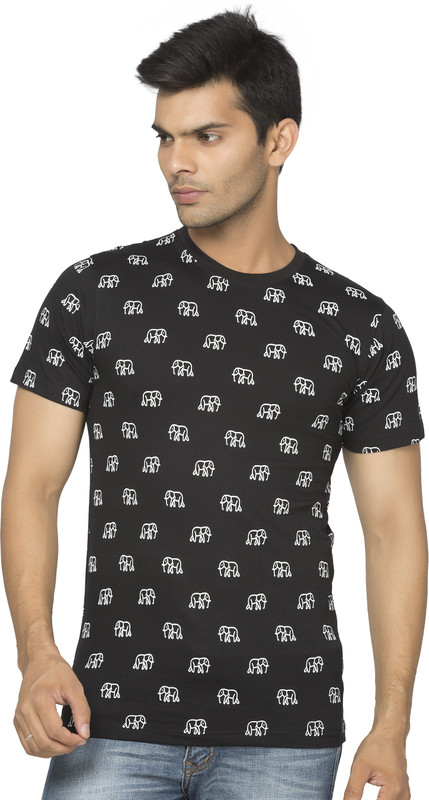 Alan Jones Graphic Print Men Round Neck Black T-Shirt