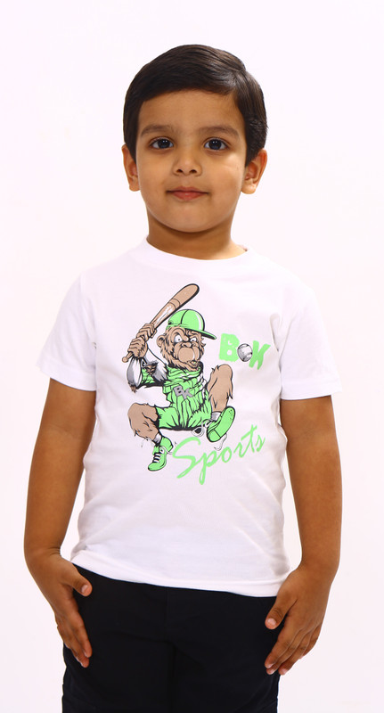 Bio Kid Printed Boys Round Neck White T-Shirt RS.299 (80.00% Off) - Flipkart