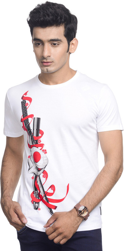Suicide Squad Printed Men Round or Crew White T-Shirt