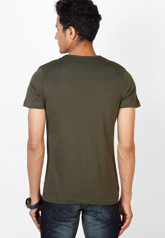 Jack & Jones Graphic Print Men Round Neck Green T-Shirt