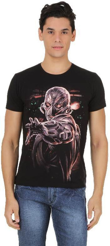 Avengers By Free Authority Printed Men Round or Crew Black T-Shirt Avengers By Free Authority Printed Men Round or Crew Black T-Shirt