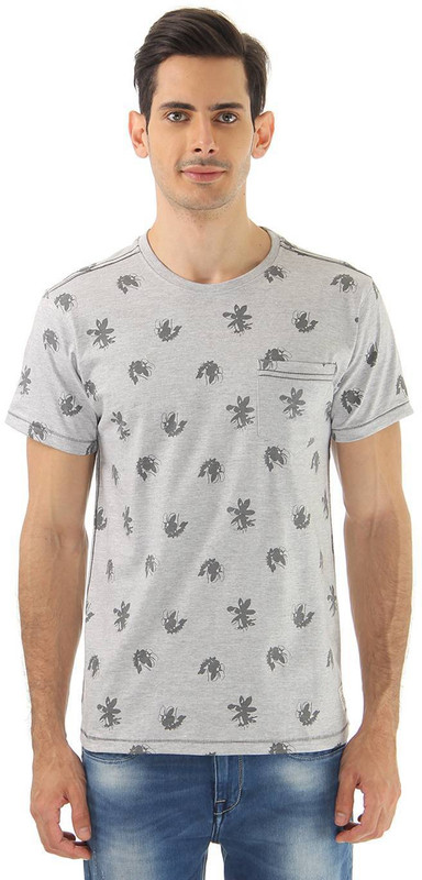 London Fog Printed Men Round Neck Grey T-Shirt London Fog Printed Men Round Neck Grey T-Shirt