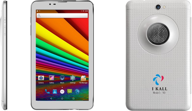 I Kall N3 Dual SIM Calling Tablet with Keyboard 8 GB 7 inch with Wi-Fi+3G Tablet(White) RS.3699 (43.00% Off) - Flipkart