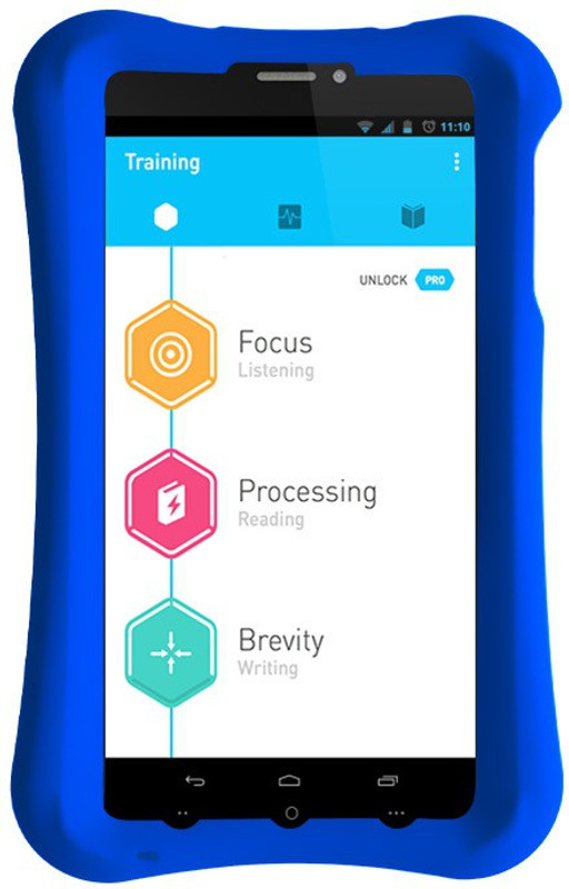 Pinig Kids Smart Tablet 9 to 12 with Blue Bumper 8 GB 6.9 inch with Wi-Fi+3G Tablet (Silver & Black)