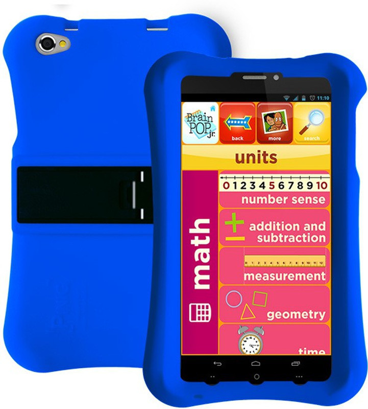 Pinig Kids Smart Tablet 6 to 8 with Blue Bumper 8 GB 6.9 inch with Wi-Fi+3G Tablet (Silver & Black)