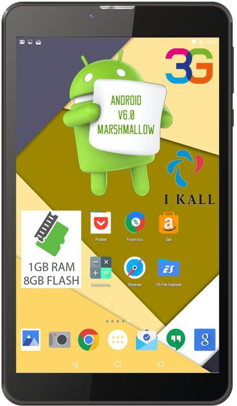 I Kall IK2 (1GB + 8GB) Dual Sim 3G Calling 8 GB 7 inch with Wi-Fi+3G Tablet (Black)