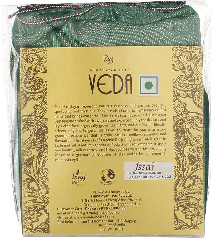VEDA Darjeeling Organic Green Tea Pouch(100 g)