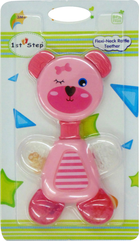 1st Step Flexi-Neck Rattle Teether(Pink) 1st Step Flexi-Neck Rattle Teether(Pink)