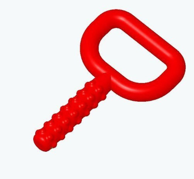 Chewy Tubes Key Shaped Knobby Teether Teether(Red) Chewy Tubes Key Shaped Knobby Teether Teether(Red)
