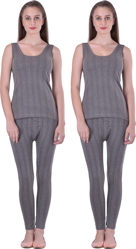 Buy Lux Inferno Women Charcoal Melange Women Top - Pyjama Set