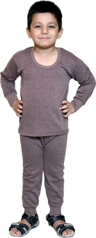 Bodysense Top - Pyjama Set For Boys(Brown)