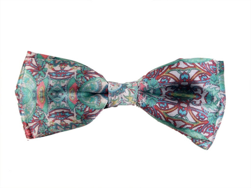 Blacksmith Floral Greendesign Bow Floral Print Men Tie Blacksmith Floral Greendesign Bow Floral Print Men Tie