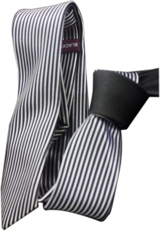 Blacksmith Black & White Skinny Design Self Design Men Tie Blacksmith Black & White Skinny Design Self Design Men Tie