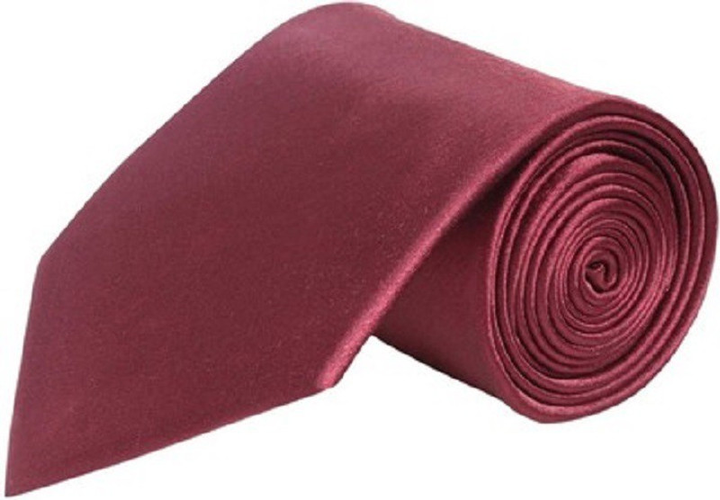 CorpWed Graceful Maroon Charm Solid Men Tie