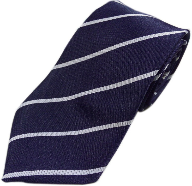 Blacksmithh Affordable Navy Blue Formal Striped Men Tie