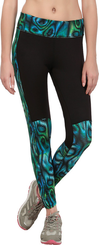 Fitrr Geometric Print Women Black, Blue Tights Fitrr Geometric Print Women Black, Blue Tights