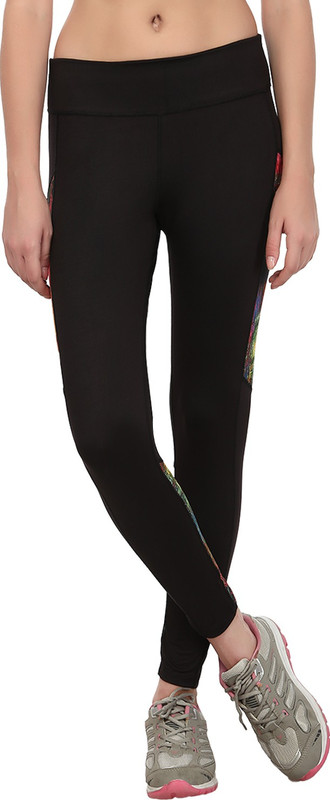 Fitrr Solid Women Black Tights Fitrr Solid Women Black Tights
