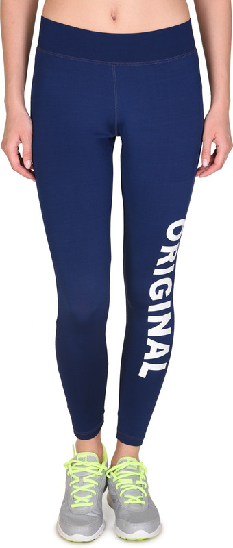 Onesport Solid Women Blue Tights Onesport Solid Women Blue Tights