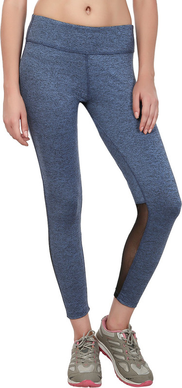 Fitrr Self Design Women Blue, Black Tights Fitrr Self Design Women Blue, Black Tights