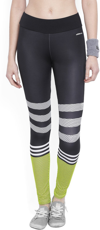 ADIDAS Printed Women Black Tights ADIDAS Printed Women Black Tights