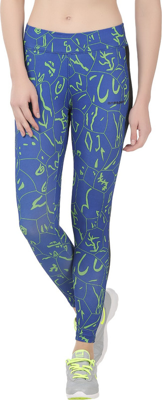 Onesport Printed Women Blue, Green Tights Onesport Printed Women Blue, Green Tights
