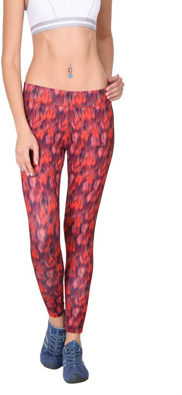 Onesport Printed Women Red Tights Onesport Printed Women Red Tights
