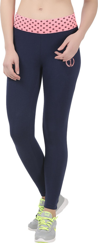 Onesport Solid Women Dark Blue Tights Onesport Solid Women Dark Blue Tights