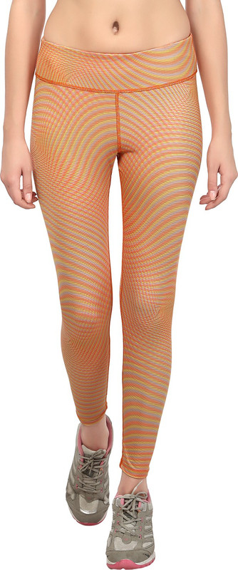 Fitrr Geometric Print Women Orange, Yellow Tights Fitrr Geometric Print Women Orange, Yellow Tights