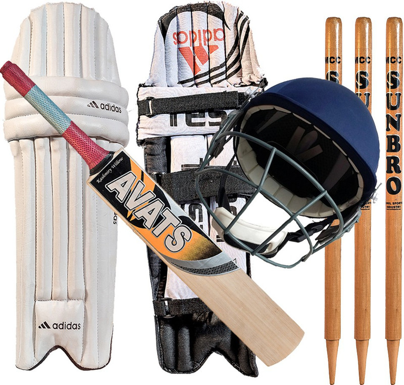 Avats Set Of Masoori Helmet Pad Bat Stump Cricket Cricket Kit