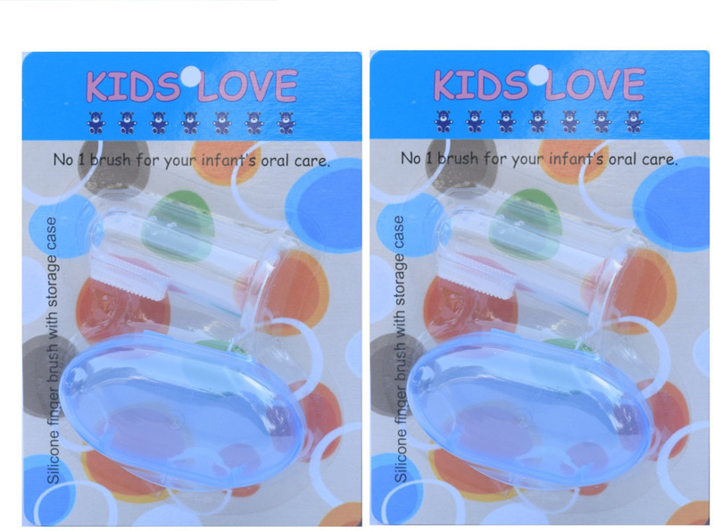 Kids Love Baby Finger Toothbrush With Protective Case Soft Toothbrush