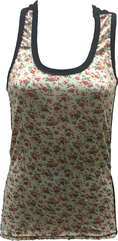 Dovekie Casual Sleeveless Printed Women White, Red Top