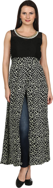 M&F Casual Sleeveless Printed, Geometric Print Women Multicolor Top