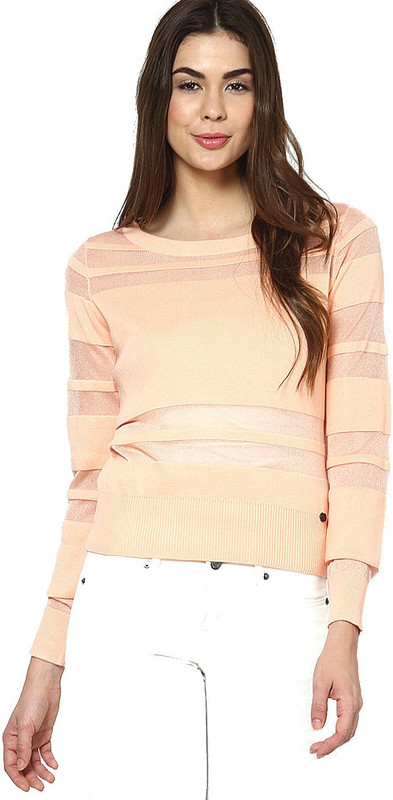 Vero Moda Casual Full Sleeve Solid Women Beige Top