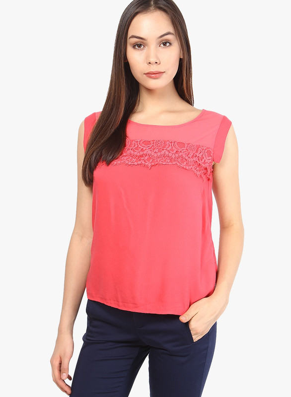 Vero Moda Casual Short Sleeve Solid Women Black Top