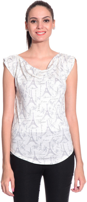Styleava Casual Sleeveless Solid Women White Top