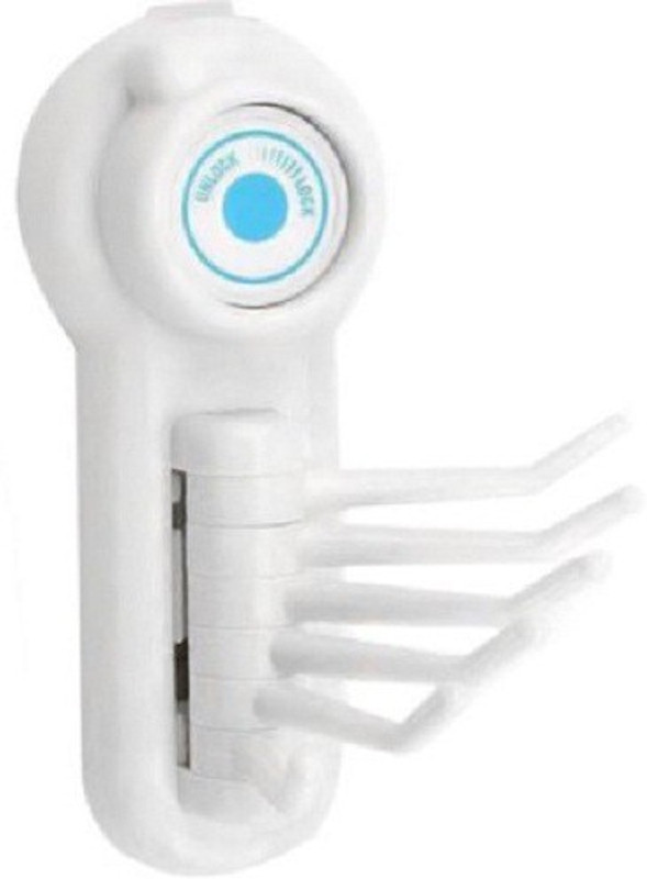 kanha 6 hook hanger Suction Cup white Towel Holder(Plastic)