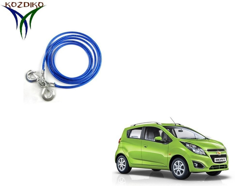 KOZDIKO Heavy Duty 7000 Kgs 12MM 4Mtrs for Chveorlet Beat 4 m Towing Cable(Steel, 7000 kg Pull Capacity)