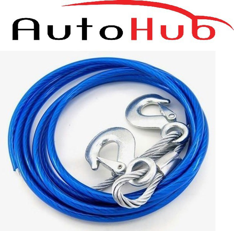 Auto Hub 4mtr10mm 4 m Towing Cable(Steel, 5000 kg Pull Capacity)